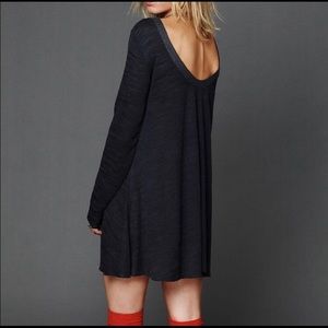 FREE PEOPLE Long Sleeve Low Back Dress